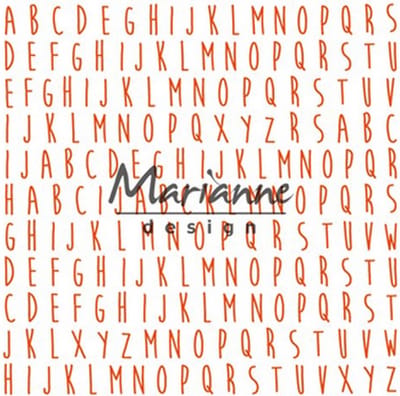 Marianne Design Embossing folder - DF3437 - ABC achtergrond