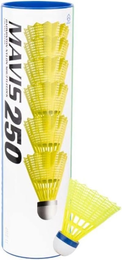 Set van 6 Nylon Badminton Kөөs Geel Supersnelle