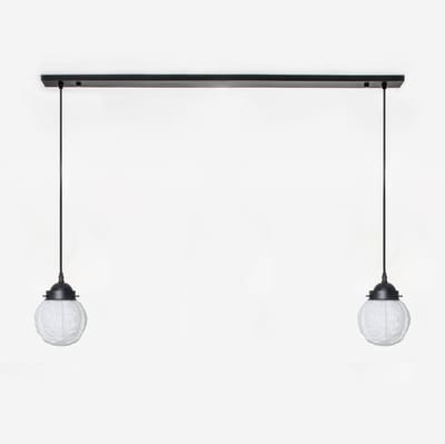 2 x Guimard Flower lampen aan plafondbalk Moonlight - Art Deco Trade