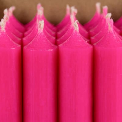 Set van 8 Neon Staafkaarsen 180mm voor Feestelijke Verlichting, Geurloos en Roetarm