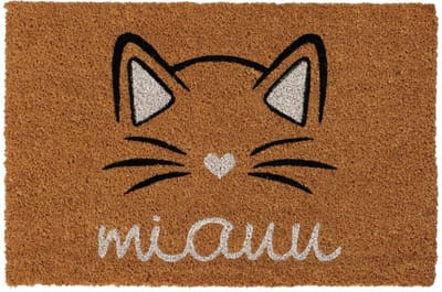 Boltze - Deurmat - Poes - Kokosmat - Miauw . 40x60cm