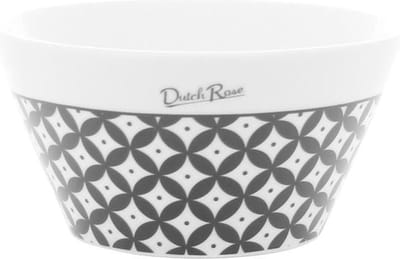 Dutch Rose Zwart/Wit Kom Rondje - Ø14cm