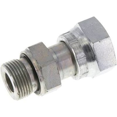 UN 1-3/16''-12 x G 3/4'' F/M Verzinkt Stalen Neusstuk ORFS 400 Bar - Hydrauliek - FL2S-FM-EZE-103U-034G-O