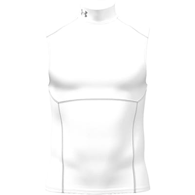 Under Armour Hg Elite Sleeveless Mock Mouwloos T-shirt Wit L / Regular Man