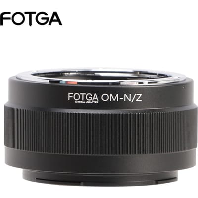 FOTGA Hoge Precisie Lensvat Adapterring Aluminiumlegering Vervanging voor Olympus OM Vat Lens naar Nikon Z5 Z6 Z6II zwart