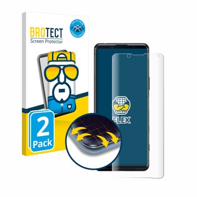 BROTECT - Screenprotector voor Sony Xperia 5 II - Folie Beschermfolie transparant volledig dekking - 2 Stuks