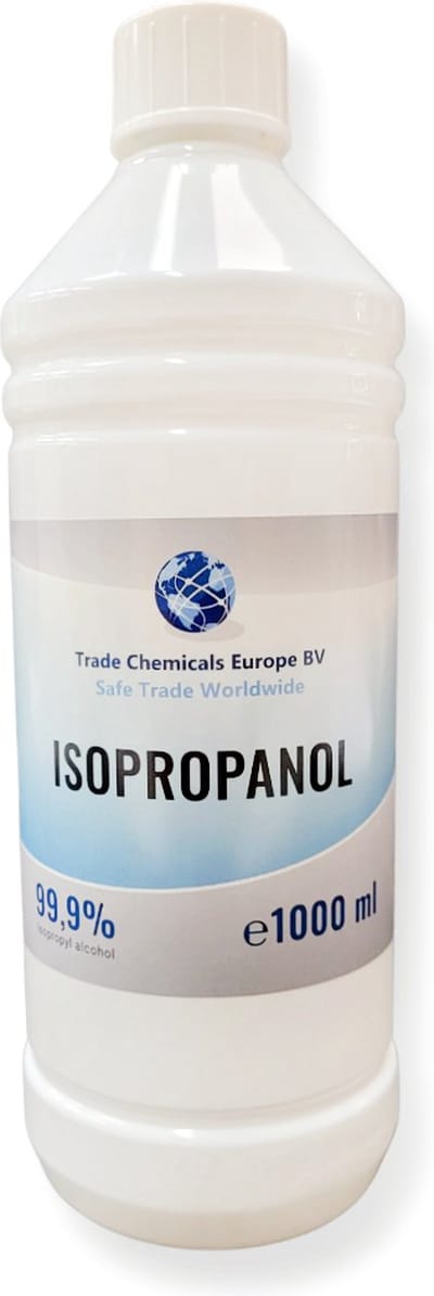 Isopropanol 99,9% Zuiver 1 Liter - IPA Isopropyl Alcohol - Ontvetter & Reiniger voor Elektronica, 3D-Printer - Trade Chemicals Europe