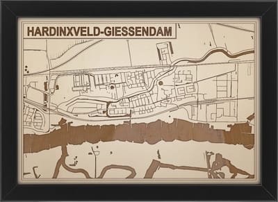 Decoratief Beeld - Houten Van Hardinxveld-giessendam - Hout - Bekroned - Bruin - 21 X 30 Cm