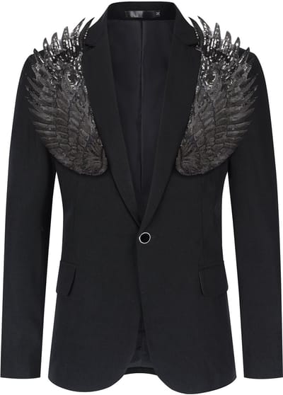 ALLTHEMEN Heren Partypak - Paillettenjas - XS