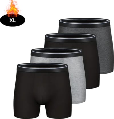 Nivard Onderbroeken Heren - Boxershort - Ondergoed - Boxer - Underwear - Mannen - 4 Pack - Zwart + Grijs - XL