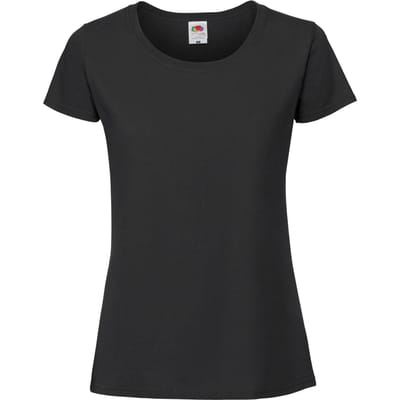Fruit of the Loom Dames/Dames Iconic 190 T-Shirt (Zwart)