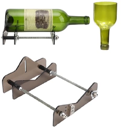 Dailygoods- Flessnijder Wijnfles Snijder - DIY Cutter - Gereedschap - Creatie Accessoires - Roestvrij Stalen Schroeven - Inclusief 3 Snijplanken - Fles Snijder