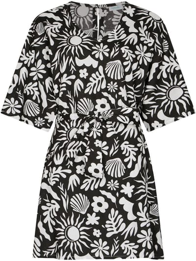 MyRebelle - Jurk - Sunveil - Viscose - Zwart/Wit - Maat 36