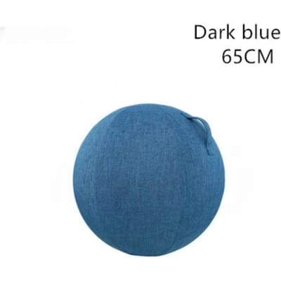 55 65 75 85CM Yogabal Stofvrije Hoes Antislip Katoen Antistatisch Zweetabsorberend Yoga Fitness Bal Hoes voor Beschermhoes Blue 65CM