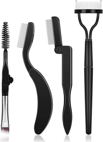 Wimperscheiders en wenkbrauwborstel set met dubbel uiteinde, ideaal voor make-up, wimpers en wenkbrauwen