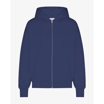 Oversized hoodie met volledige rits Colorful Standard Organic Marine Blue