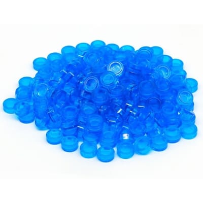 200 STUKS Transparante Gekleurde VLAKKE Tegels 1x1 Stippen Ronde Blokken 35381 98138 MIJN EIGEN CREATIE DOE-HET-ZELF Bouwstenen Onderdelen Ideaal voor Kinderen