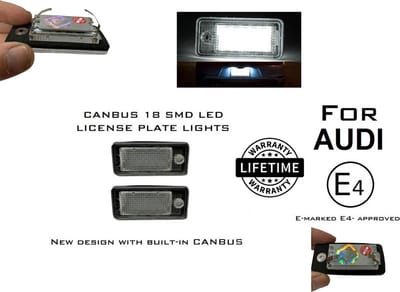 OEM Line - LED Kentekenverlichting set voor Audi A3 S3 RS3 8P A4 S4 RS4 B7 A5 S5 Cabrio A6 S6 RS6 C6 A8 S8 D3 4E Q7 4L LED Kenteken set verlichting units Kenteken lampen verlichting 6000K wit