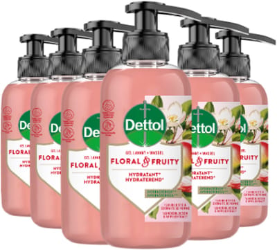 Dettol Handzeep - Antibacterieel - Floral & Fruity - Vlinderbloesem & Appelextract - 300ml x6
