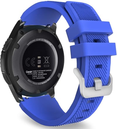 Strap-it Smartwatch bandje 20mm - siliconen bandje geschikt voor Samsung Galaxy Watch 42mm / Active / Active2 / Galaxy Watch 3 41mm / Gear Sport - blauw