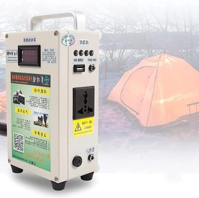 Hand Crank Generator - Noodstroom Oplader - Stroom Opwekken - 150W AC Output - 23x12x7.5cm - Zwart