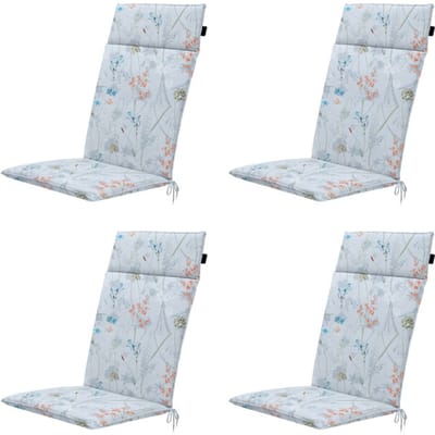 Madison - Tuinstoelkussen Hoge Rug Donna azure canvas eco+ - Ca. 120x50 cm - Set van 4