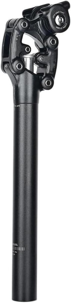 Verende Zadelpen - Fietsvering Zadel - Comfortabel Fietsen - Anti-Shock Systeem - 350 mm - Zwart