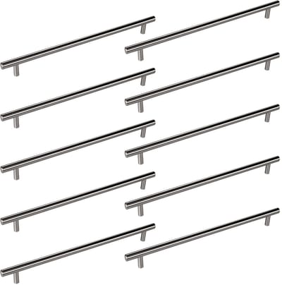 SOTECH Set van 10 meubelgrepen van G10 roestvrijstalen buis - staafhandgreepset / relaishandgrepen - hartafstand 320 mm - ladehandgreep