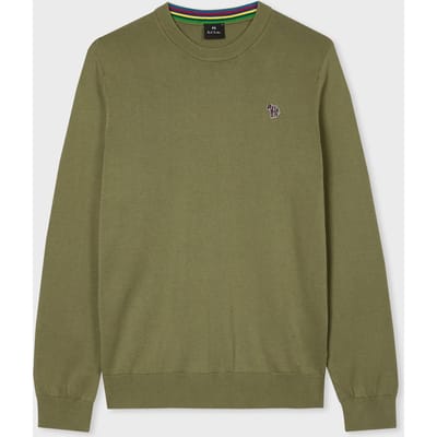 Paul Smith Sweater Crew Neck Zeb Bad Lt Greyish Green Maat: XS | Sweaters Outlet | Heren | Groen