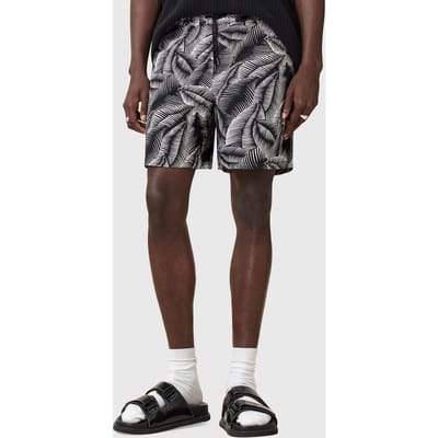 AllSaints Marseille Swimshort Jet Black/opt Wht Taglia: XS | Pantaloncini da bagno Outlet | Uomo | Nero