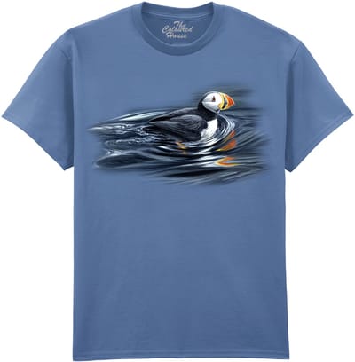 Pappegaaiduikers Swimming Puffin The Coloured House T-shirt M