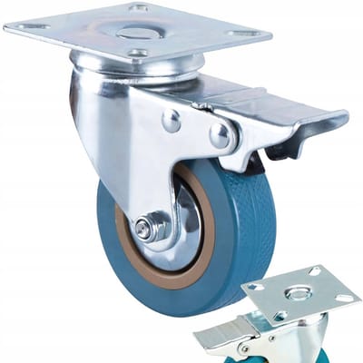 LINK STAR Technologie - Zwenkwiel - 100mm - Met Rem - Geluidsarm