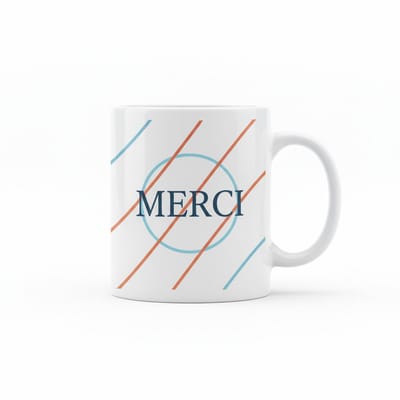 Merci Dankjewel Mok – Stijlvol Minimalistisch Design Koffiemok – 330 ml Keramische Mok