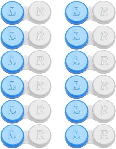 Dailygoody - Contactlenshoesjes - Veilig en Eco-vriendelijk - 12 Stuks - Blauw - Maandelijks Vervangen - Voor Harde en Zachte Lenzen