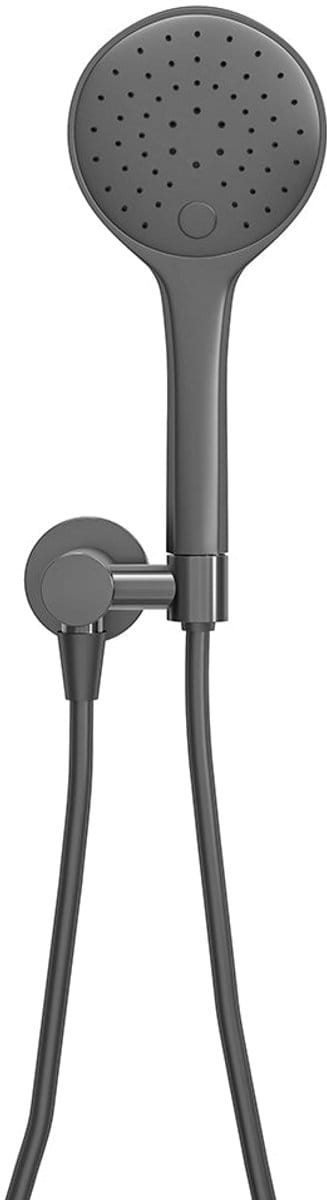 Wiesbaden Unimatch handdoucheset met handdouche 3 standen diameter 12 cm, doucheslang en wandaansluitbocht gunmetal