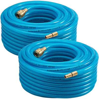 2x Deuba Persluchtslang 30m 15bar – Snelkoppeling 1/4-Aansluiting - Pvc