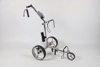 Golfted Elektrische RVS Golftrolley GT-FR (VOUWBAAR) MET afstandsbediening inclusief 12 accessoires