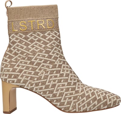 La Strada Enkellaars Goud Beige Knitted - Damesschoenen - Maat - 37