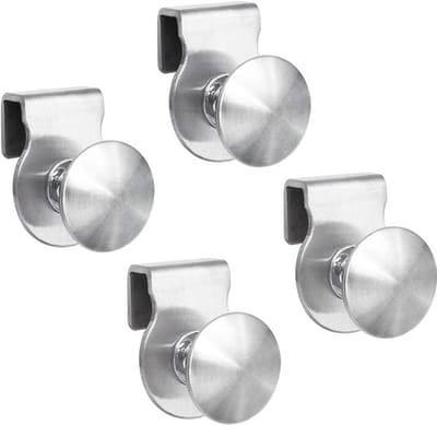 Dailygoody - Glazen deurklink - Roestvrij staal - Geen boren - Handgrepen - Voor 5-6 mm dik glas - Elegant en gebruiksvriendelijk