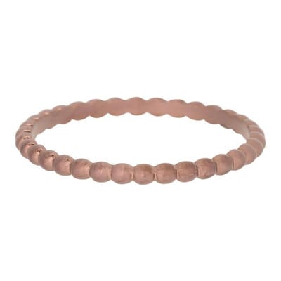 iXXXi JEWELRY - Vulring - Bolletjes ring - Mat Bruin - 2mm - Maat 18