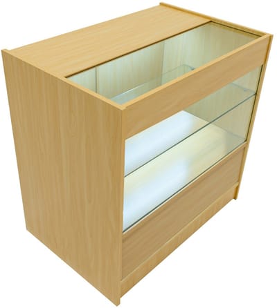 C900 led winkelbalie - esdoorn - 90x60x90 cm - 3 planken