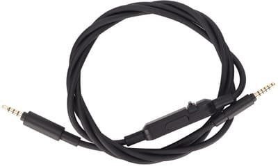 Dailygoods - Universele Headsetkabel - Vervangingskabel voor Hoofdtelefoon - 3,5 mm Stekker - Zwart - Geschikt voor 300 2e generatie - Plug-and-play