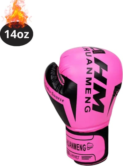Nivard Bokshandschoenen - Kickboks Handschoenen - Boxing Gloves Set - Vecht Handschoenen - Heren - Dames - Roze - 14 oz
