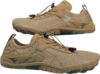 Livano Barefoot Schoenen - Waterschoenen - Aquashoes - Afzwemschoenen - Zwemles - Dames & Heren - Fitness - Sportschoenen - Khaki - Maat 43