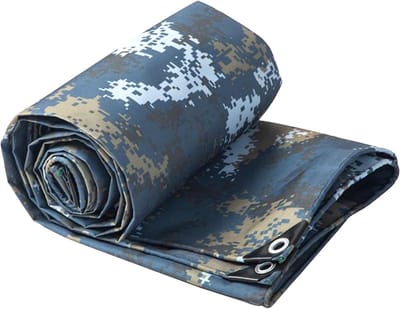 Robuuste Afdekzeil - Weerbestendig Zeil - Buiten Beschermen - Versterkt Randontwerp - 450 g/m² - Camouflage