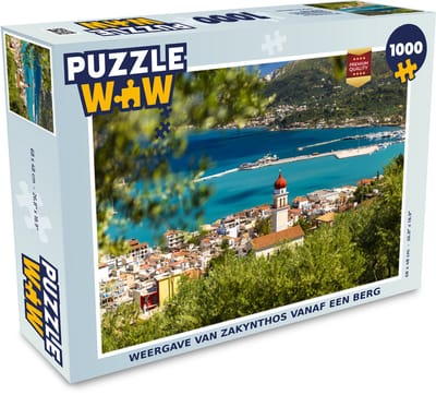 Puzzel Weergave van Zakynthos vanaf een berg - Legpuzzel - Puzzel 1000 stukjes volwassenen