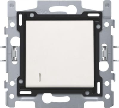 Niko - Drukknop no + lens schroefklemmen white - 101-60000
