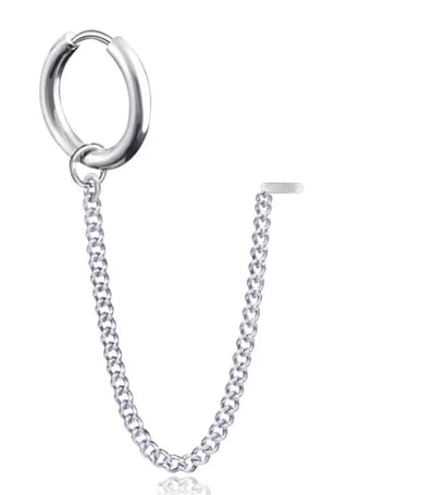 Plux Fashion Holder Hoops Oorbellen - Zilver - 12mm - Stainless Steel - Heren - Dames - Zilveren Oorbellen - Hoops Earrings - HipHop Oorbellen - Oortjes Houder - Earbuds Holder - Sieraden Cadeau - Luxe Style - Duurzame Kwaliteit - Moederdag Cadeau