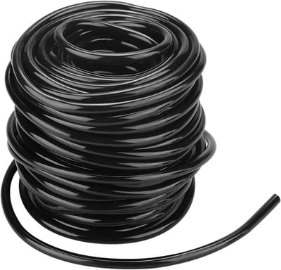 Flexibele PVC Tuinslang voor Irrigatie - 6 mm Binnen Diameter, 20 m Zwarte Zuigslang voor Tuinpompen en Tuinaccessoires