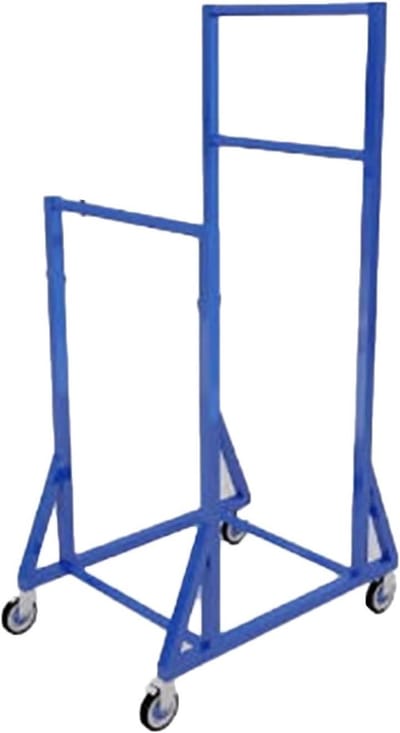 Kartonnen Standaard - Rolkartonnen Houder - Dozen Opslaan - Verplaatsbaar Met Wieltjes - 35x50x90cm - Blauw